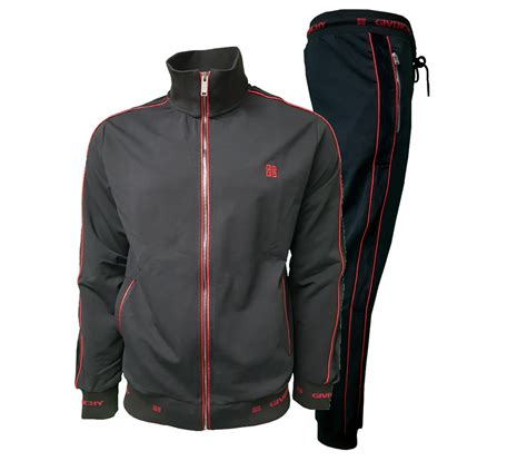 givenchy black and red tracksuit|Givenchy tracksuit for men.